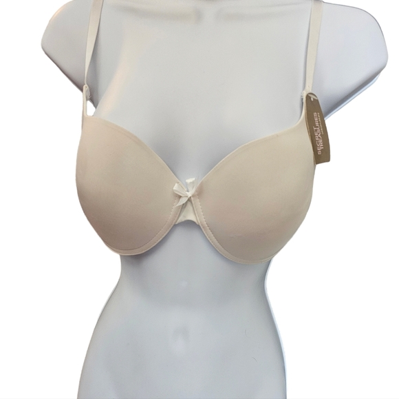 NWT Secret Treasures Intimates 38 B white bra padding bow - Picture 2 of 3